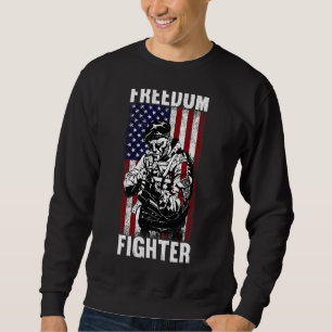 Sudadera Luchador Por La Libertad Veterano Estadounidense B