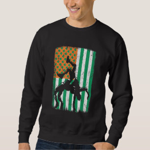 Sudadera Luchando contra la bandera norteamericana irlandes