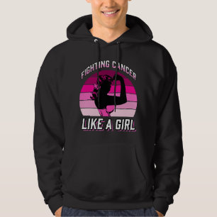 Sudadera Luchar Contra El Cáncer Como Un Chica Guerrero Del