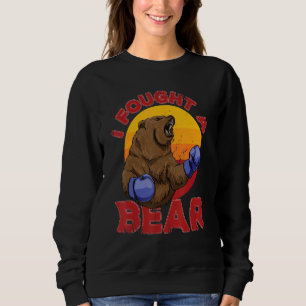 Sudadera Luché Contra Un Oso Mujeres Divertidas Boxeo De Os