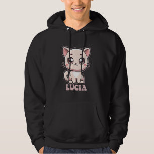 Sudadera Lucia Cute Kitty Cat Design para Chicas Nombre Luc