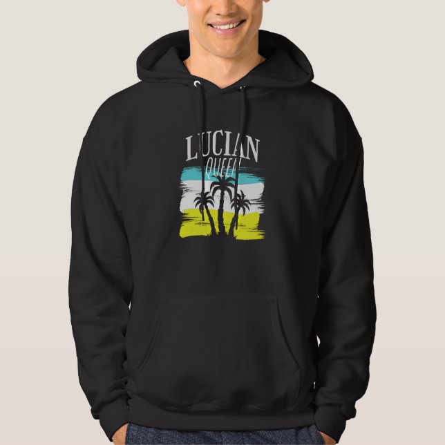 Sudadera Lucian queen St Lucia IndependenceLucian Independe (Anverso)