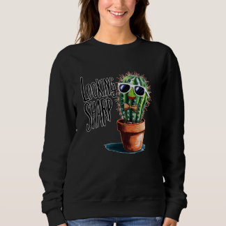 Sudadera Luciendo agudo divertido Gráfica de Cactus Succulu