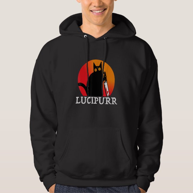 Sudadera Lucifer Occult Satanic Cat Lucipurr Antichrist Bap (Anverso)