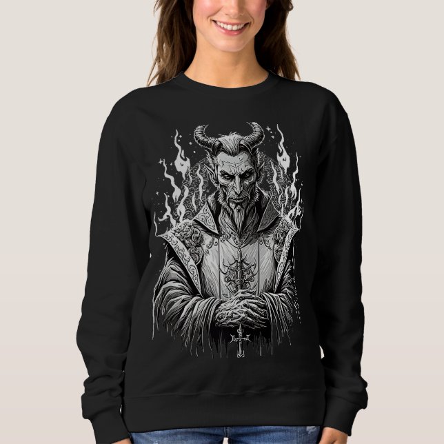 Sudadera Lucifer Satan Occult Beelzebub Demon (Anverso)