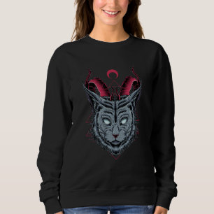 Sudadera Lucipurr Gato Satánico Demoníaco Malvado Gatito Sa