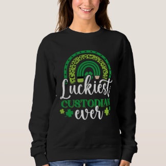 Sudadera Luckiest Custodian Ever Shamrock School St Patric