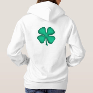 Sudadera Lucky 4 Leaf Irish Clover Mujeres blanquecinas de 