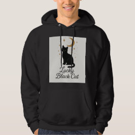 Sudadera Lucky Black Cat Hoodie | Mystical Moon Design