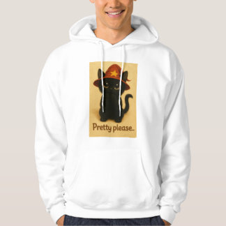 Sudadera Lucky Cat Emi – Kawaii Begging Pose Witch Cat