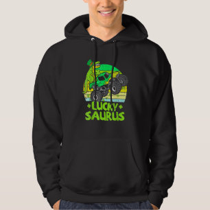 Sudadera Lucky Dinosaur Monster Truck T Rex Shamrock St Pat