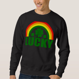 Sudadera Lucky Irish Four Leaf C St Patrick's Day Rainbow