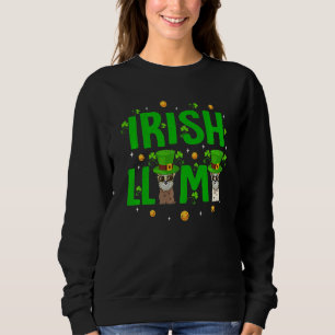 Sudadera Lucky Irish Llama Gracioso Día De Los Patrones Sha