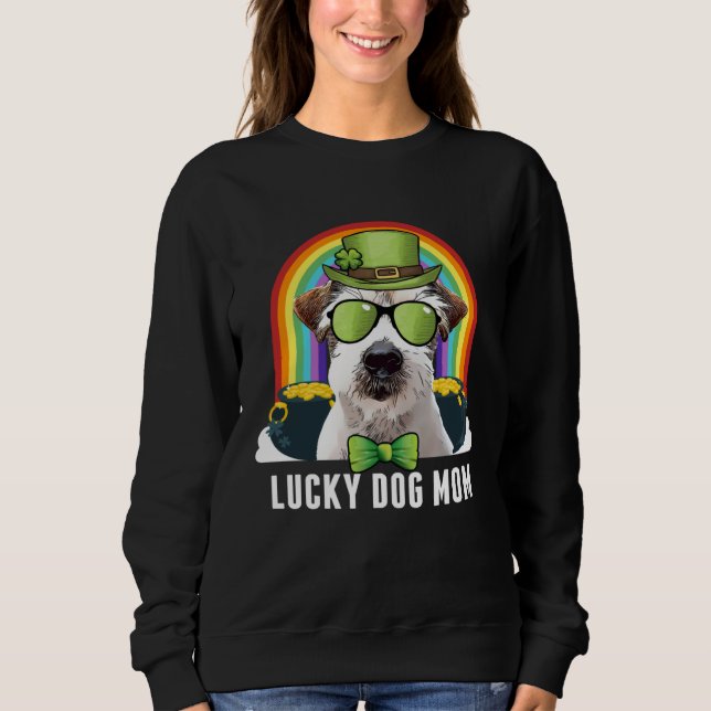 Sudadera Lucky Jack Russell Terrier Dog Mom St Patricks Day (Anverso)