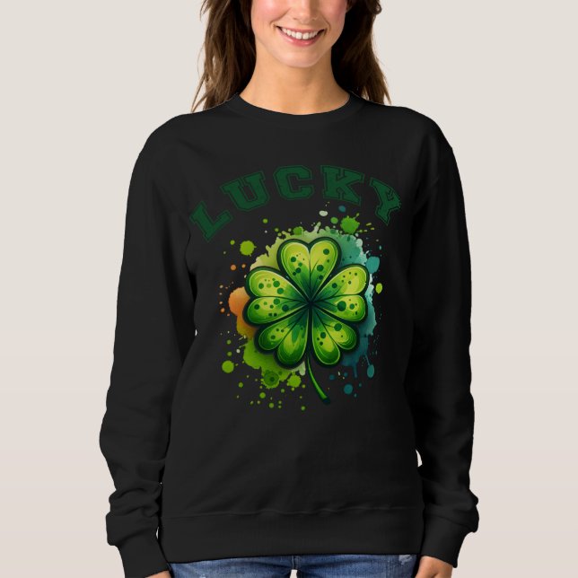 Sudadera Lucky, Lucky Irish Clover (Anverso)