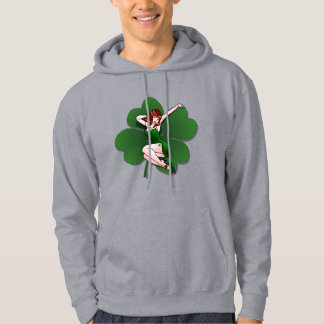 Sudadera Lucky Pinup Chica Hoodie Lucky Irish Pinup Shirt