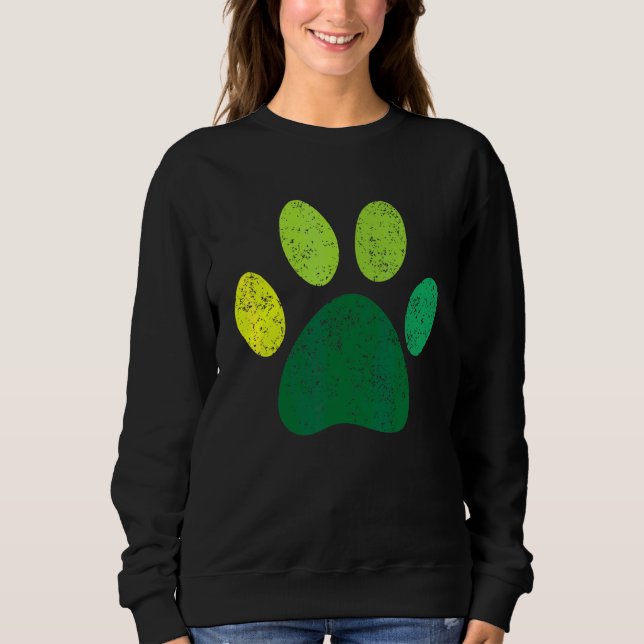 Sudadera Lucky Pug Paw Dog Irish Mama St Patrick Day (Anverso)