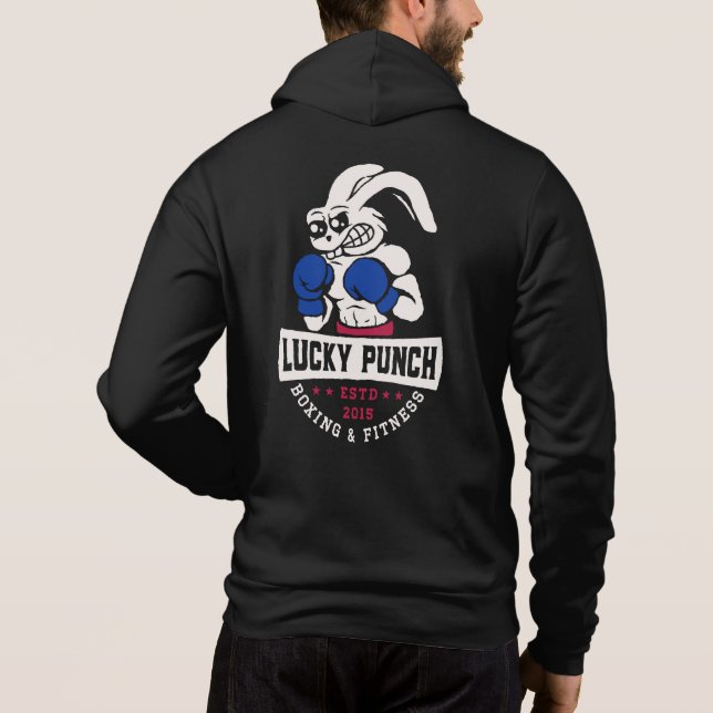 Sudadera Lucky Punch Boxing - pancarta azul (Reverso)