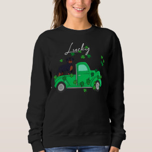 Sudadera Lucky Rottweiler Truck Happy St Patricks Irish Clo
