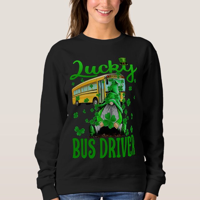 Sudadera Lucky School Bus Driver St Patrick's Day Saint Pad (Anverso)
