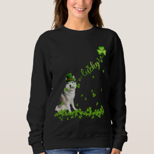 Sudadera Lucky Siberian Husky Dog Funny Shamrock St Patrick