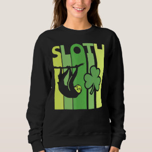 Sudadera Lucky Sloth St Patrick's Day Irlanda Vintage Retro