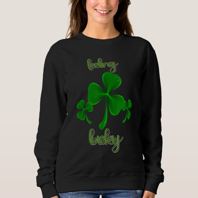 Sudadera Lucky St Patricks Day Shamrock Gnome (Anverso)
