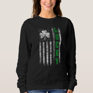 Sudadera Lucky St Patrick's Day Vintage American Flag C