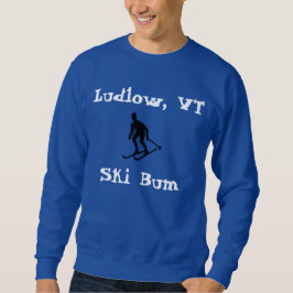 Sudadera Ludlow, VT, Icy Trail Ski Bum (Esquí por el Este)