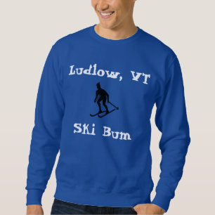 Sudadera Ludlow, VT, Icy Trail Ski Bum (Esquí por el Este)