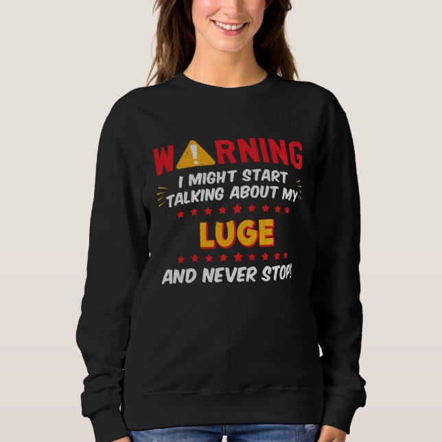 Sudadera Luge Winter Sports Joke Graphic (Anverso)