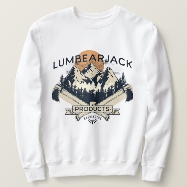 SUDADERA LUMBERJACK M0UNTAIN CREWNECK (Anverso del diseño)