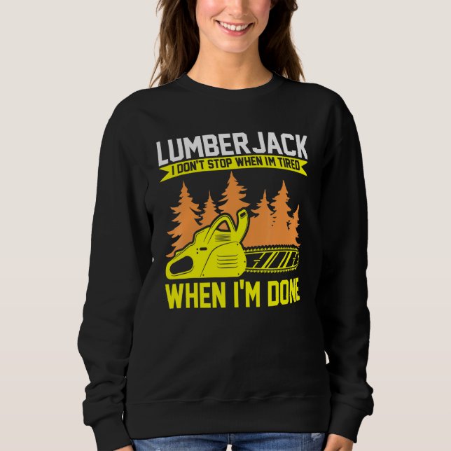 Sudadera Lumberjack no paro a Chainsaw (Anverso)
