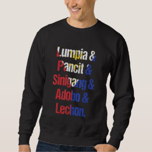 Sudadera Lumpia Pancit Sinigang Adobo Lechon Comida Filipin