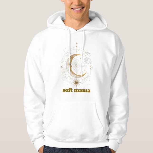 Sudadera Luna Celeste y Estrellas Boho Soft Mama Mística A (Anverso)