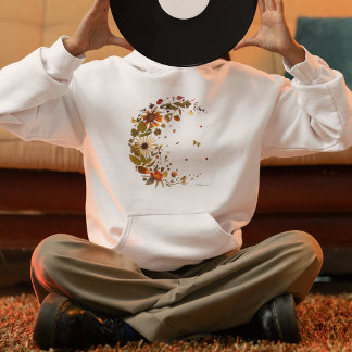 Sudadera Luna creciente floral l Obra de arte de flores pre