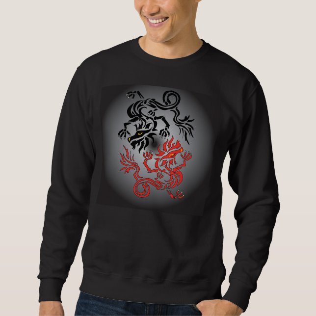 Sudadera Luna del dragón de Yin/de Yang (Anverso)