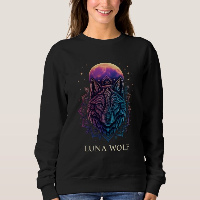 Sudadera Luna espiritual de Luna de Lobo (Anverso)