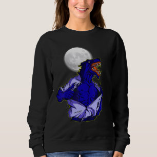 Sudadera Luna llena transforma mundo selvático salvaje lobo