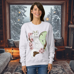 Sudadera Luna Luna Verde Gato Blanco