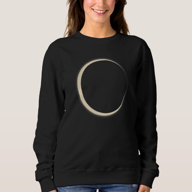 Sudadera Luna minimalista Eclipse Moon Blanco Y Negro (Anverso)