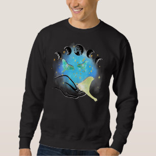 Sudadera Luna Mística Polilla Luna Ocultista Psíquico Gótic