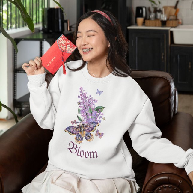 Sudadera Luna Moth, floral (Subido por el creador)