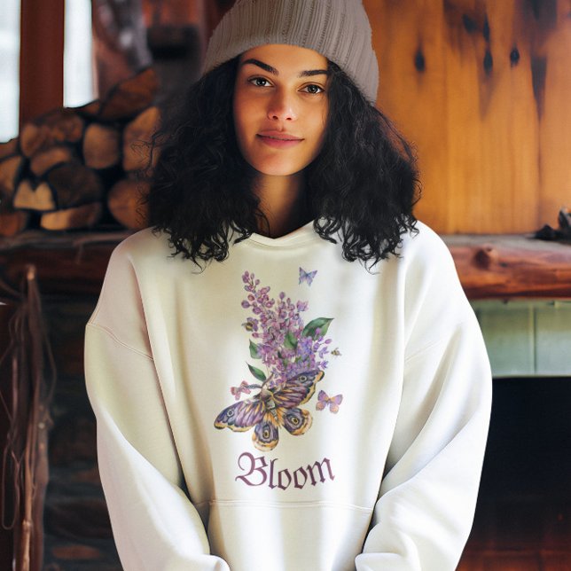 Sudadera Luna Moth, floral (Subido por el creador)