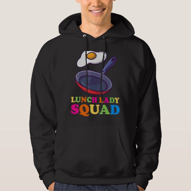 Sudadera Lunch Lady Squad Cafeteria Crew School Ladies Frie (Anverso)