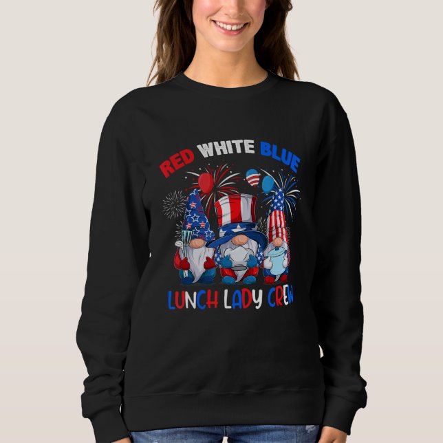Sudadera Lunes Rojo Azul Blanco Norteamericano Lady Crew Gn (Anverso)