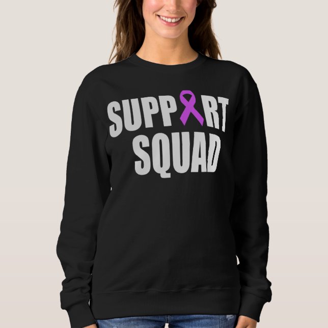 Sudadera Lupus Awareness Purple Ribbon Support Squad (Anverso)