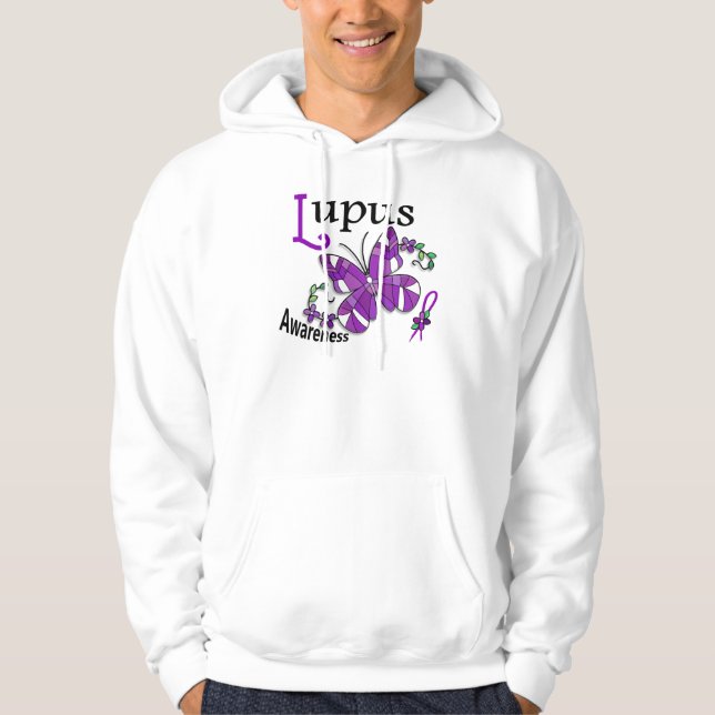 Sudadera Lupus de la mariposa 2 del vitral (Anverso)