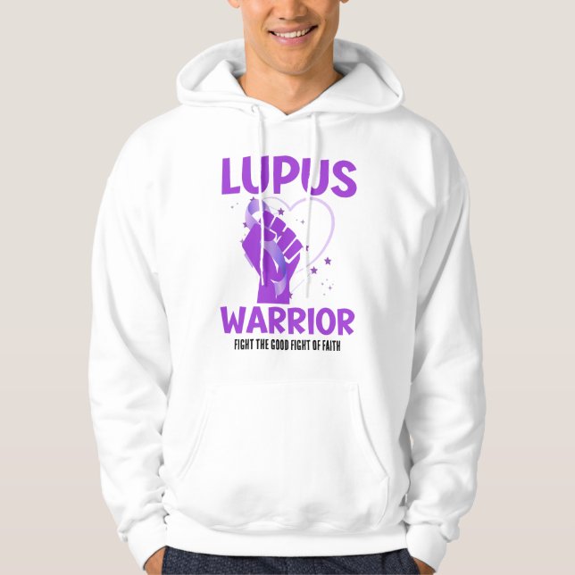 Sudadera LUPUS WARRIOR Cinta Púrpura Sensibilización (Anverso)