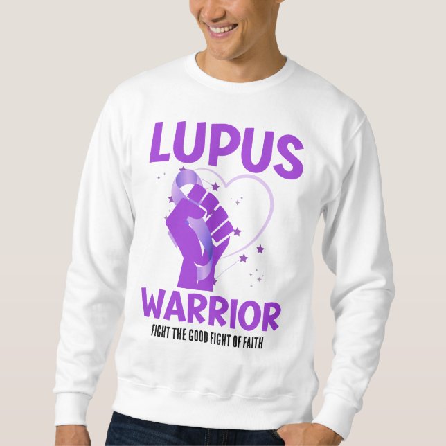 Sudadera LUPUS WARRIOR Personalizado Púrpura Sensibilizació (Anverso)